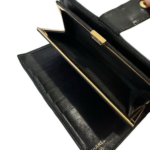 Chanel black long wallet with CC logo - Picture 10 of 15